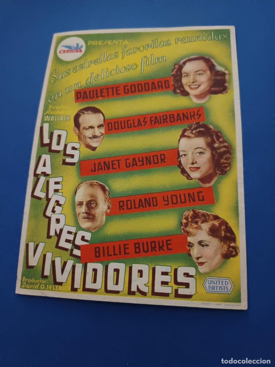 Cine: PROGRAMA DE CINE LOS ALEGRES VIVIDORES DOUGLAS FAIRBANKS JR