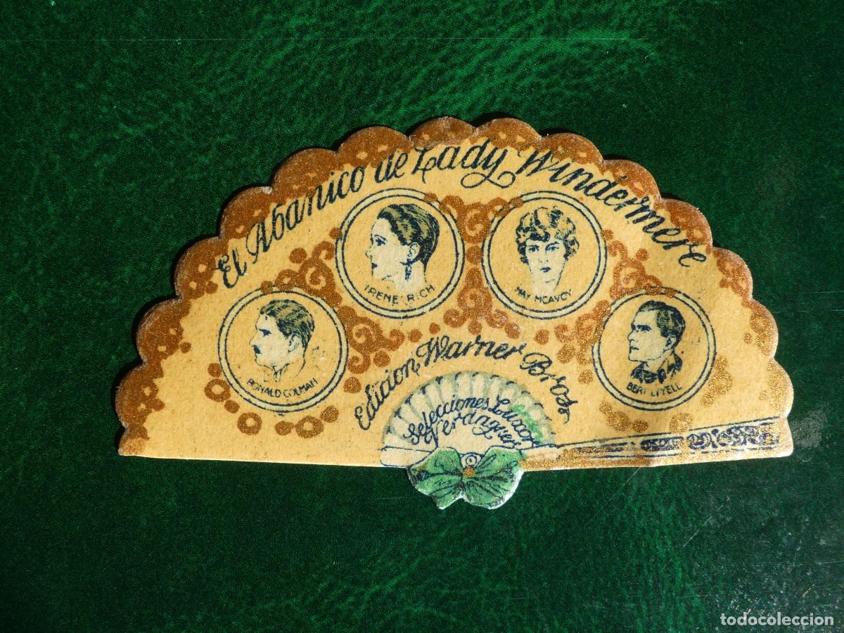 Cine: FOLLETO ORIGINAL DEL FILM MUDO : EL ABANICO DE LADY WINDERMERE . ( PAGO POR BIZUM )