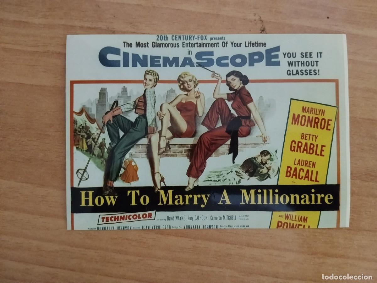 Cine: TURQUE-POSTAL DE CINE MARLYN MONROE--HOW TO MARRY A MILLONARIE