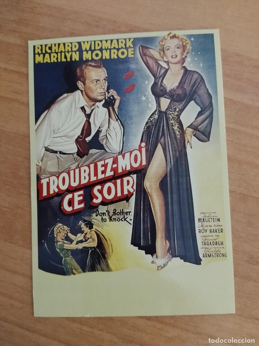 Cine: TURQUE-POSTAL DE CINE MARLYN MONROE---TROUBLEZ-MOI CE SOIR