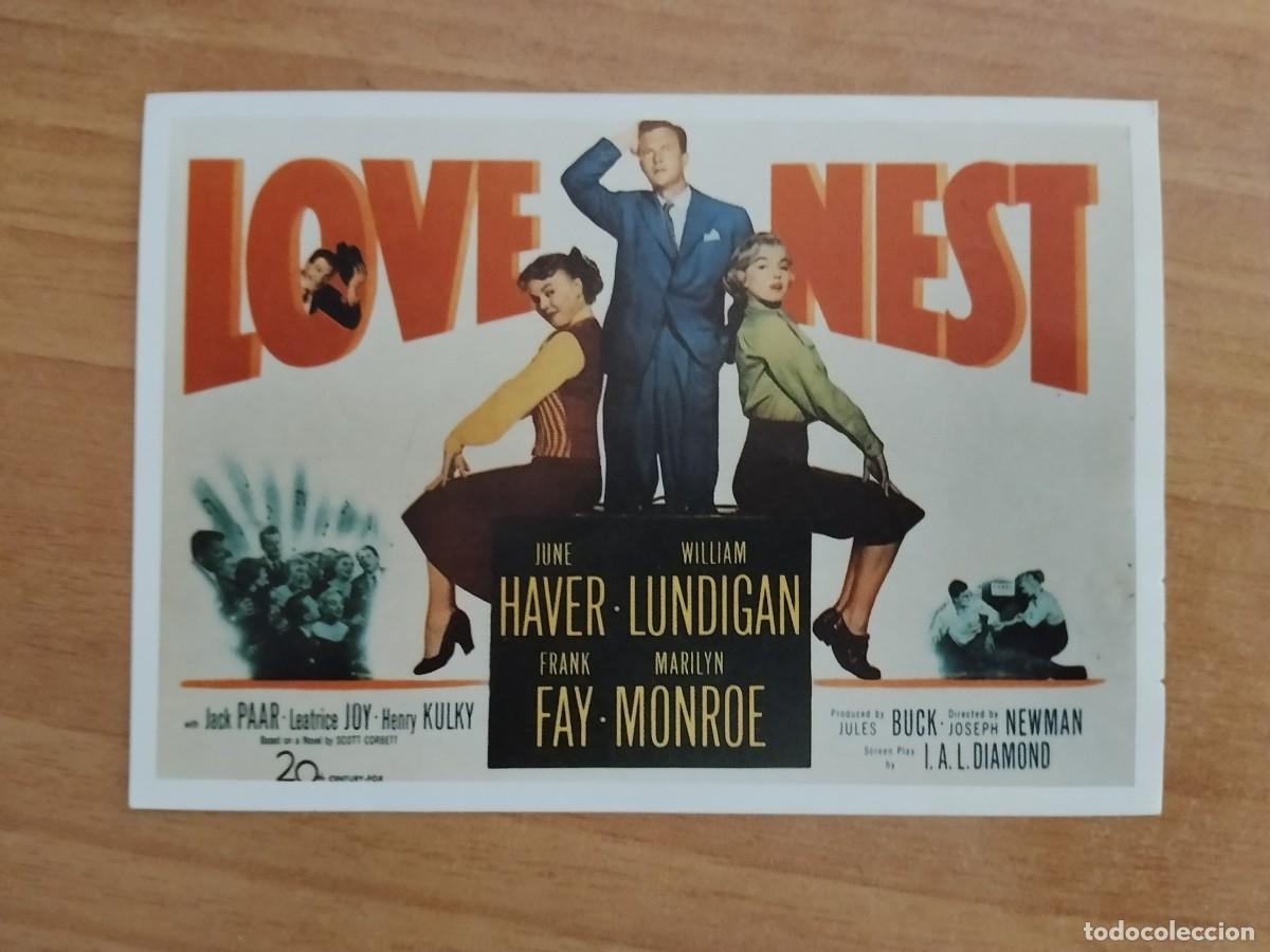 Cine: TURQUE-POSTAL DE CINE MARLYN MONROE---LOVE NEST
