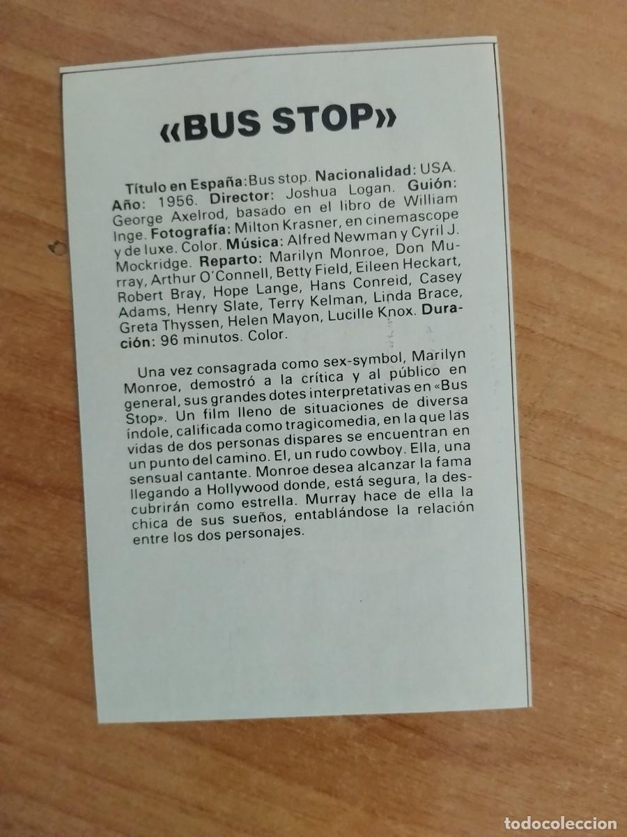 Cine: TURQ-PROGRAMA REPRODUCCION MARLYN MONROE--BUS STOP - Foto 2