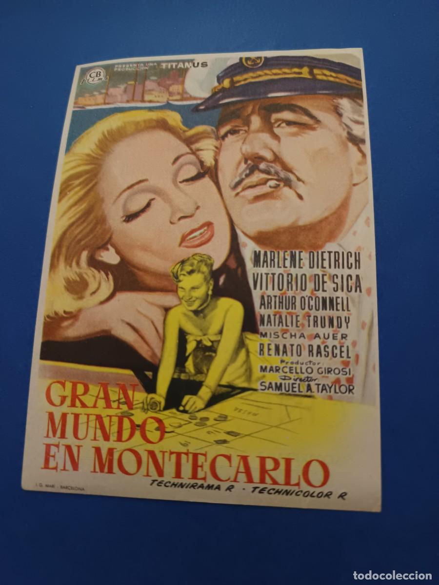 Cine: PROGRAMA DE CINE GRAN MUNDO EN MONTECARLO MARLENE DIETRICH - Foto 1