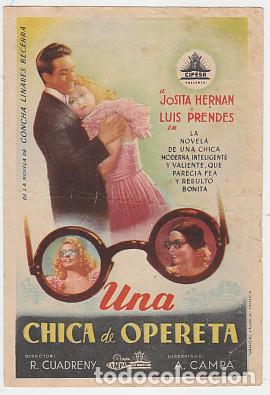 Cine: UNA CHICA DE OPERETA (Cifesa sin publicidad)