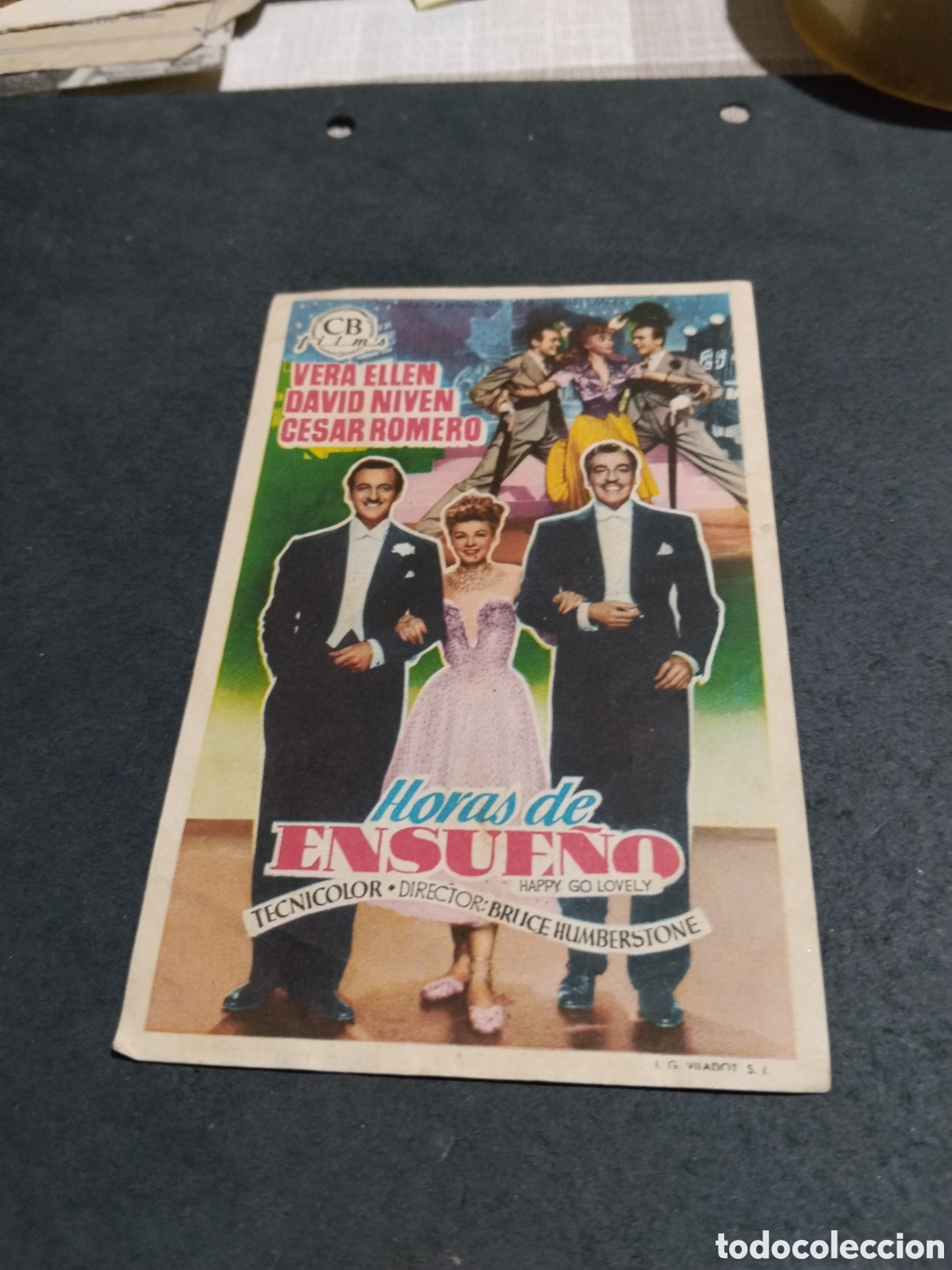 Cine: Folleto de mano Cine horas de ensue&ntilde;o, imprime mariner onda