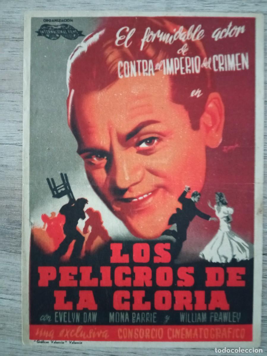 Cine: LOS PELIGROS DE LA GLORIA, JAMES CAGNEY, DISTRIBUIDORA INTERNACIONAL FILMS