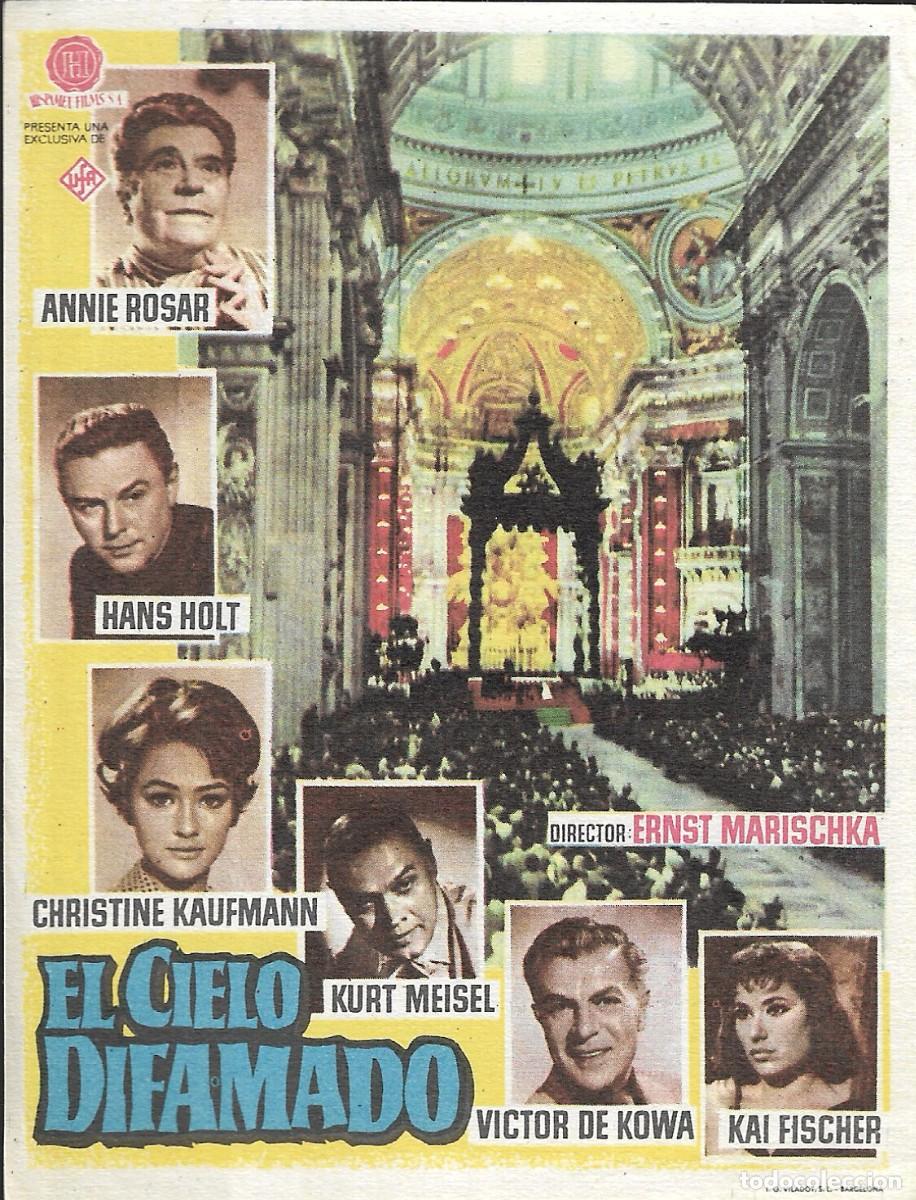 Cine: PROGRAMA DE CINE - EL CIELO DIFAMADO - CHRISTINE KAUFMAN, HANS HOLT - 1958 - SIN PUBLICIDAD.