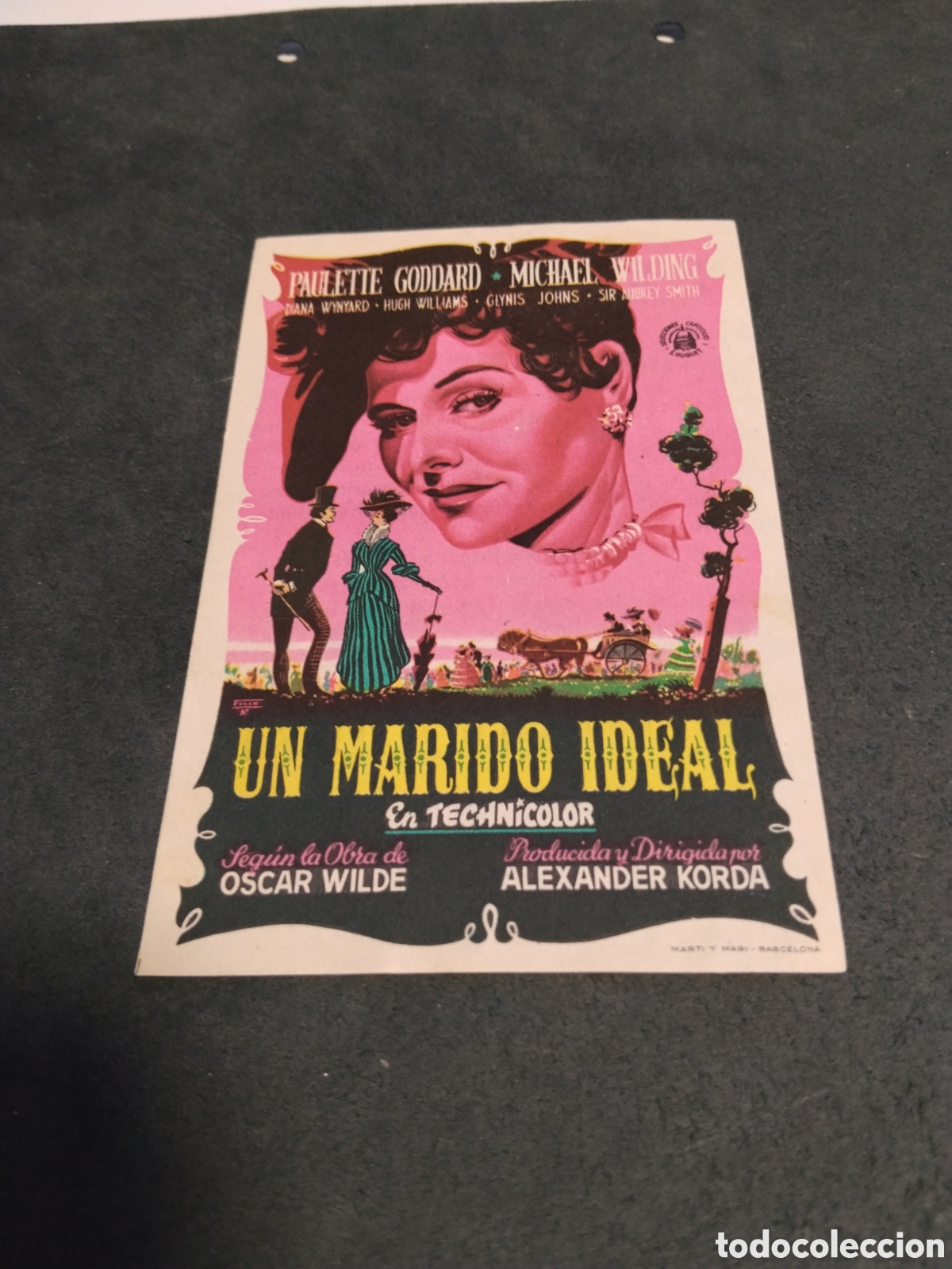 Cine: Cine folleto de mano un marido ideal,cine Principal Onda