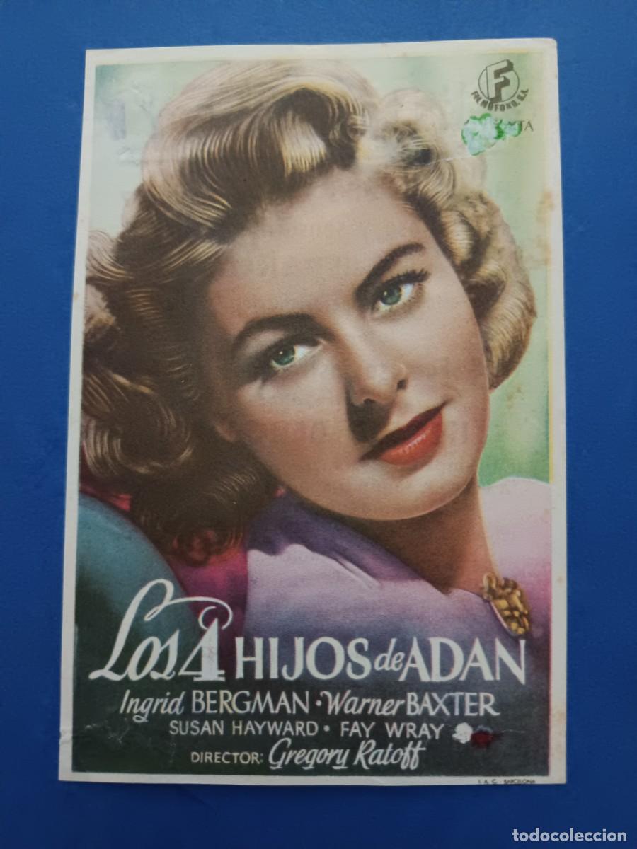 Cine: PROGRAMA DE CINE LOS 4 HIJOS DE ADAN INGRID BERGMAN SUSAN HAYWARD