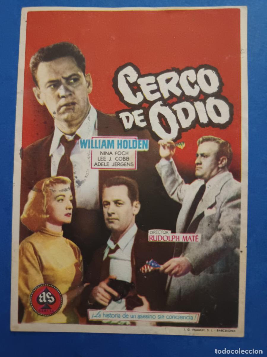 Cine: PROGRAMA DE CINE CERCO DE ODIO WILLIAM HOLDEN