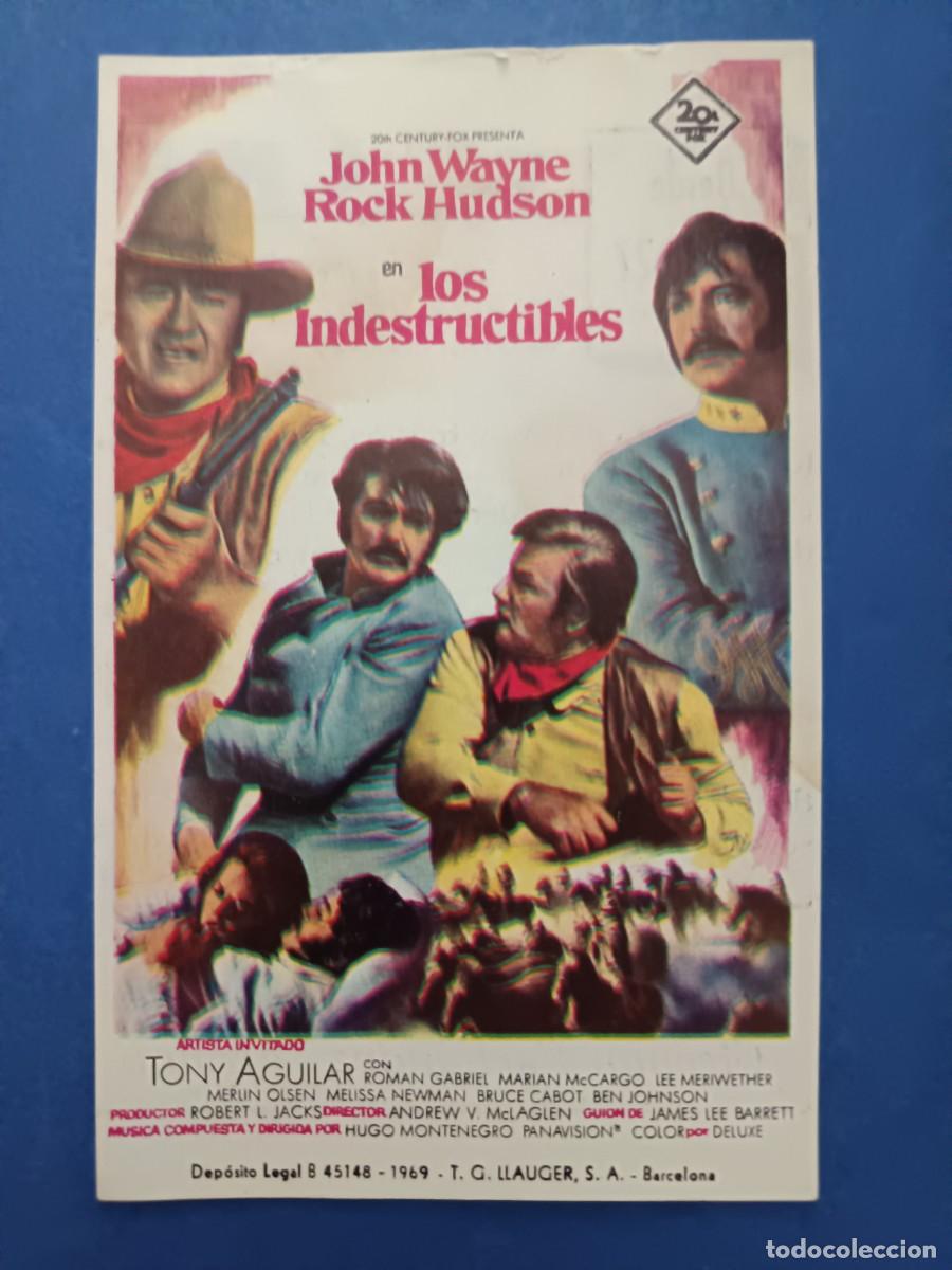 Cine: PROGRAMA DE CINE LOS INDESTRUCTIBLES JOHN WAYNE ROCK HUDSON