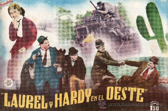 Cin&eacute;ma: LAUREL Y HARDY EN EL OESTE - CINEVIDA - HISPANO AMERICANA - ORIGINAL - A&Ntilde;OS 40/50.