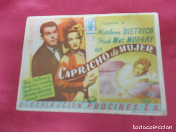 Cine: CAPRICHO DE MUJER. PROGRAMA DE CINE. CON PUBLICIDAD. - Foto 1