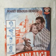 Cine: SERIE TRIUNFO 3 PTAS. CASABLANCA - HUMPHREY BOGART, INGRID BERGMAN. BISTAGNE, 1940’S. Lote 222619043