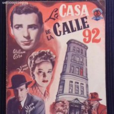 Cine: LA CASA DE LA CALLE 92. EDICIONES BISTAGNE.. Lote 152364106