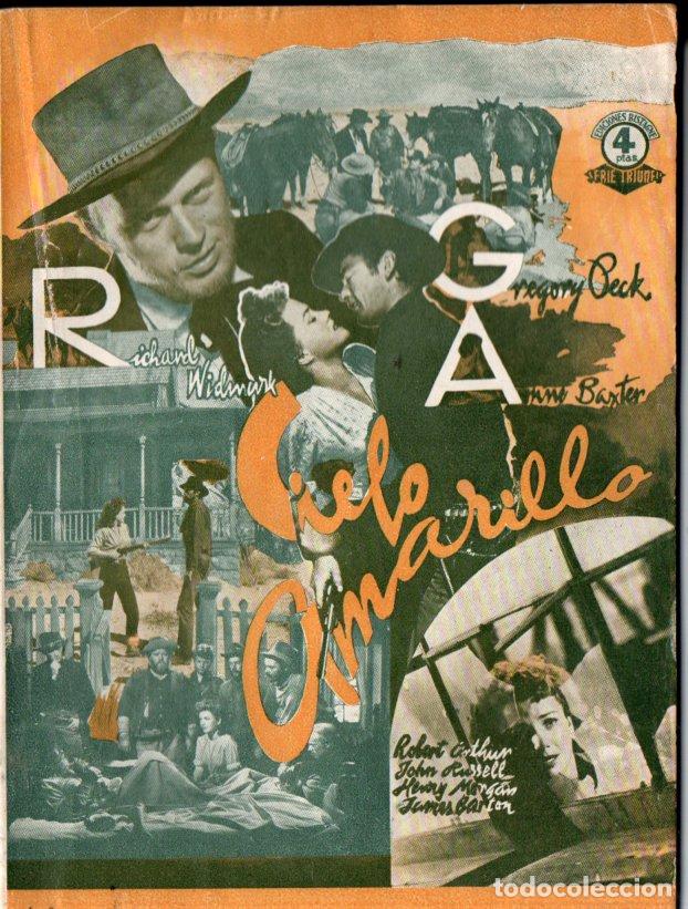 Cine: CIELO AMARILLO - RICHARD WIDMARK, GREGORY PECK (BISTAGNE) COMO NUEVA