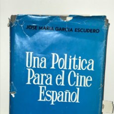 Cine: LA POLÍTICA PARA EL CINE ESPAÑOL JOSÉ MARÍA ESCUDERO. Lote 275341928