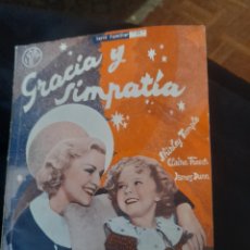 Cine: GRACIA Y SIMPATIA, SHIRLEY TEMPLE, NOVELA SEMANAL CINEMATOGRÁFICA DE 1936