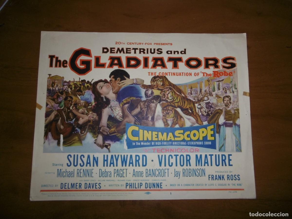 Cin&eacute;ma: 5 LOBBY CARDS ORIGINAL U.S.A - DEMETRIUS AND THE GLADIATORS - SUSAN HAYWORD & VICTOR MATURE