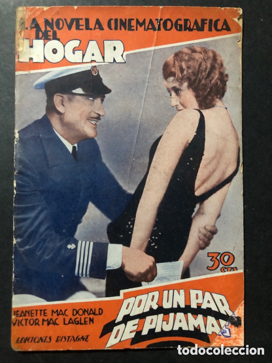 Cinema: Novela por un par de pijamas jeanette MacDonald Victor Maclaglen ediciones bistagne