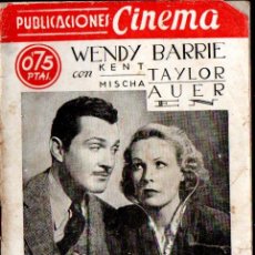 Cine: PUBLICACIONES CINEMA : WENDY BARRIE : RECETA DE AMOR (C. 1940)