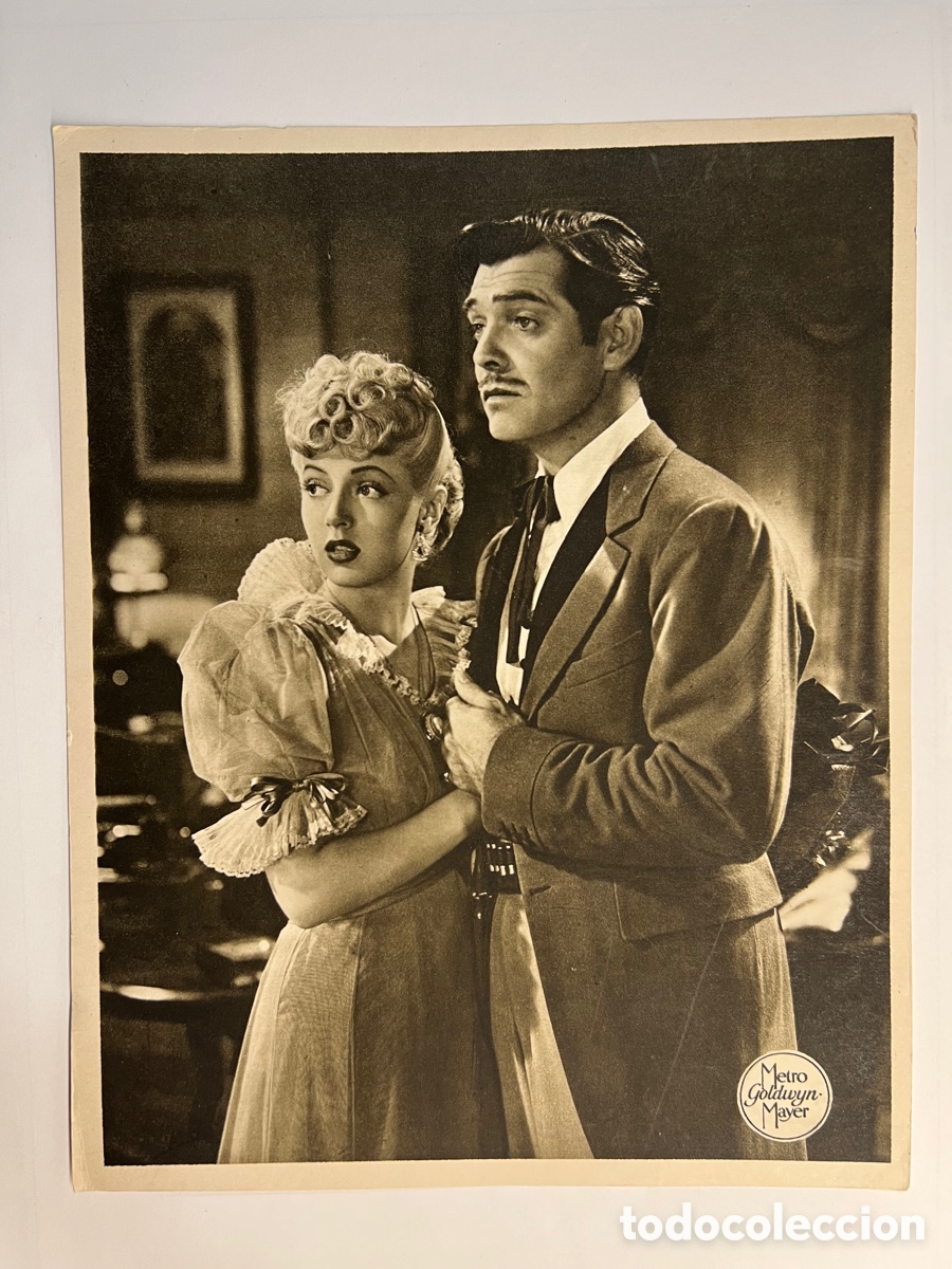 Cin&eacute;ma: CLARK GABLE & LANA TURNER en QUIERO A ESTE HOMBRE Cartel publicidad Salas Cine. Western (a.1941)