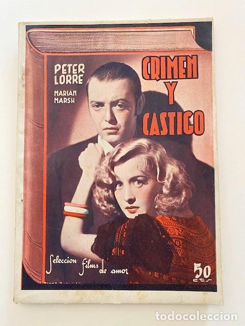 Cin&eacute;ma: CR&Iacute;MEN Y CASTIGO. NOVELA BIBLIOTECA FILMS, A&Ntilde;OS 30. EXCELENTE ESTADO