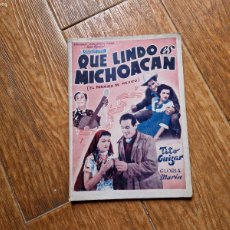 Cine: QUE LINDO MICHOACAN (EL PARAÍSO DE MÉXICO) - CON TITO GUIZAR Y GLORIA MARIN