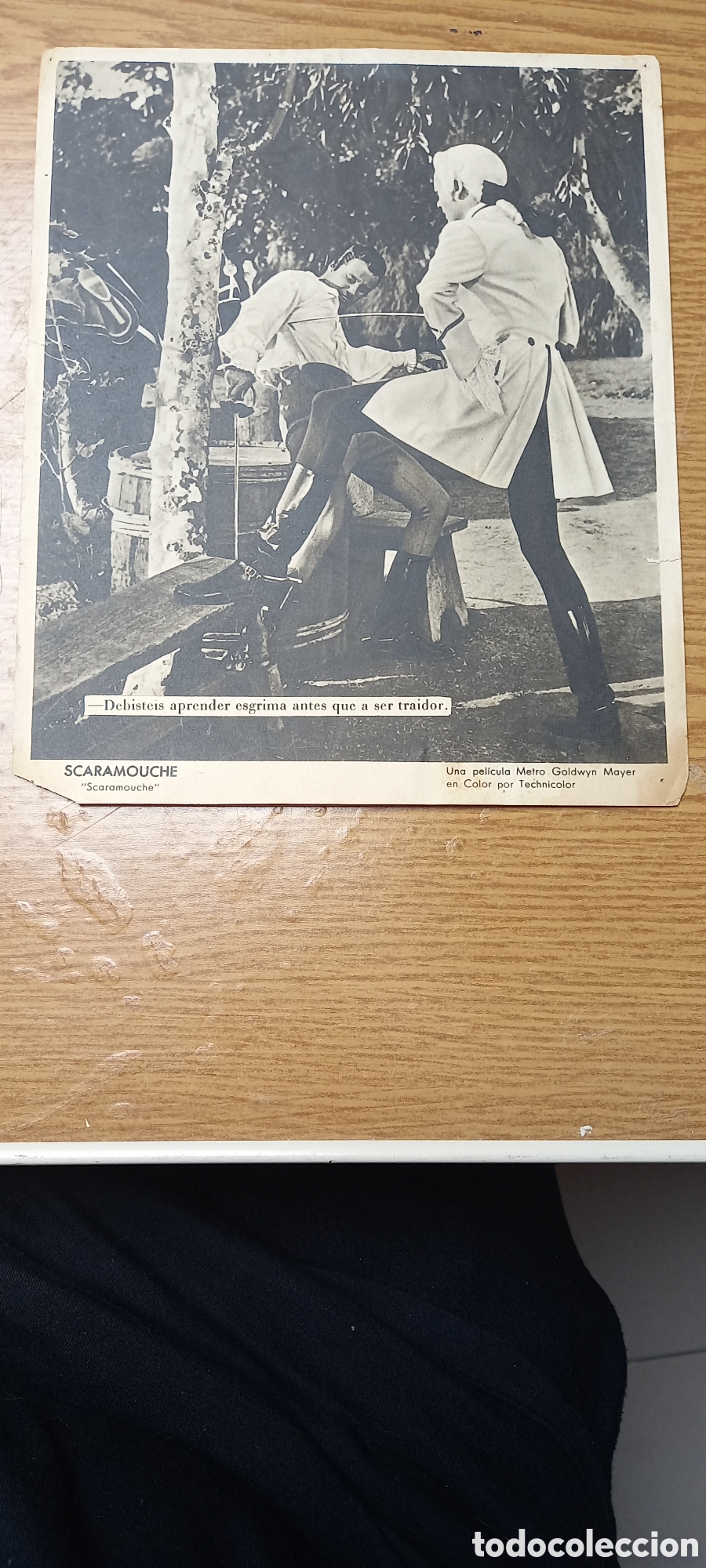 Cin&eacute;ma: Foto antigta en papel pelicula Scaramouche