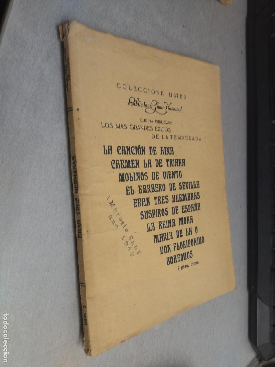 Cin&eacute;ma: ERAN TRES HERMANAS / BIBLIOTECA FILMS - EDITORIAL ALAS