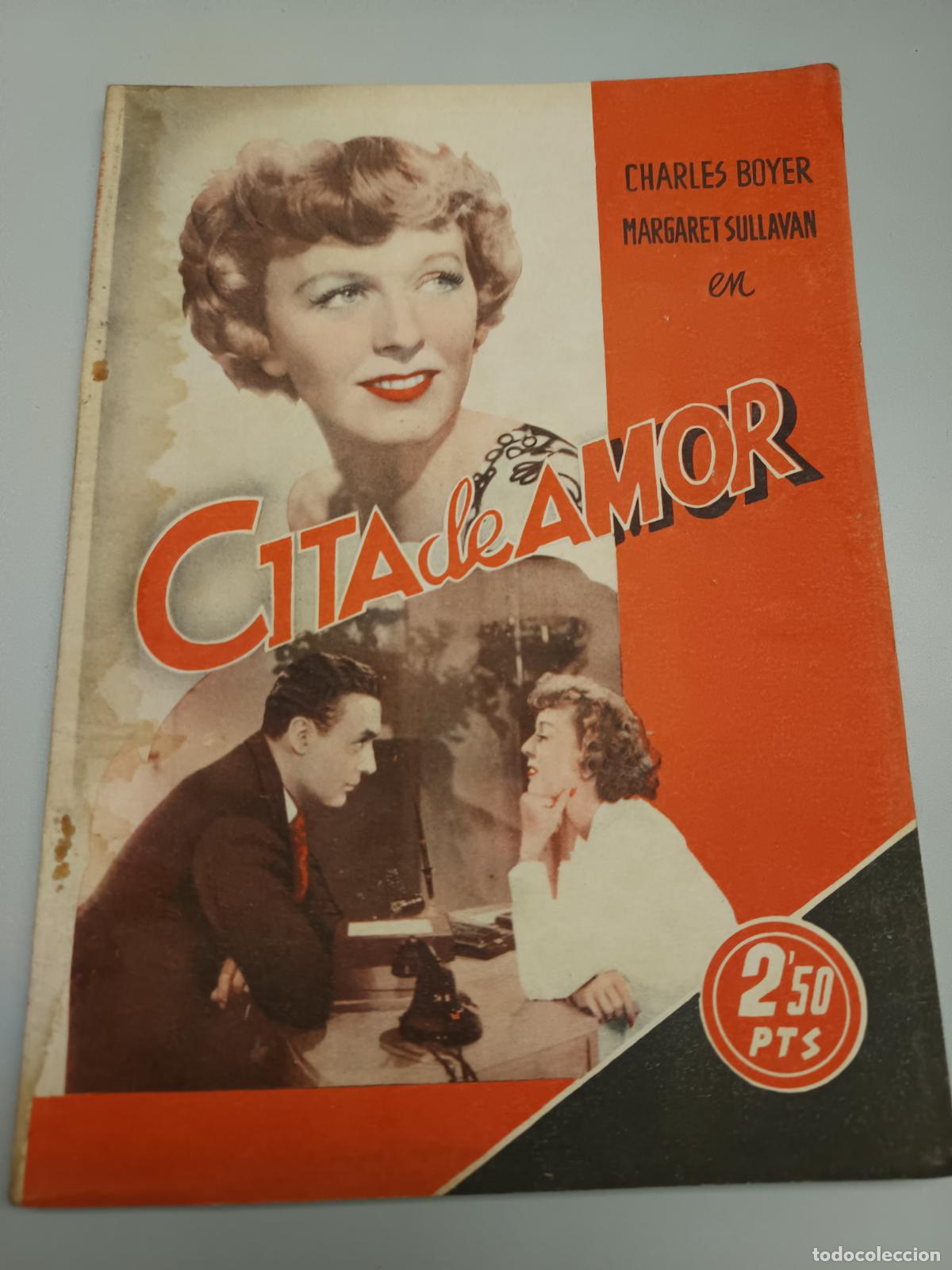 Cin&eacute;ma: CITA DE AMOR, WILLIAM A. SEITER, CHARLES BOYER, MARGARET SULLAVAN, PUBL. CINEMA, EDIT. GRAFIDEA 1944