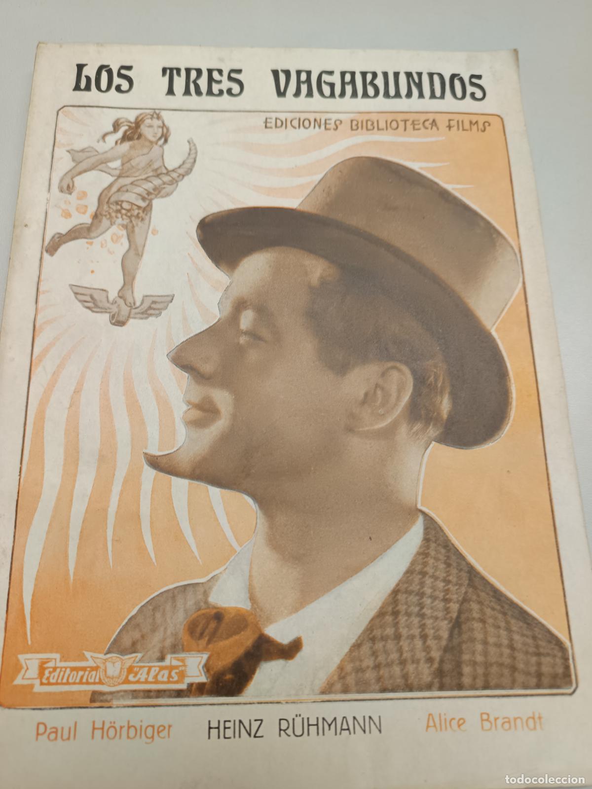 Cin&eacute;ma: LOS TRES VAGABUNDOS, PAUL HORBIGER, HEINZ RUHMANN, A BRANDT, EDITORIAL ALAS, BIBLIOTECA FILMS N&ordm; 296
