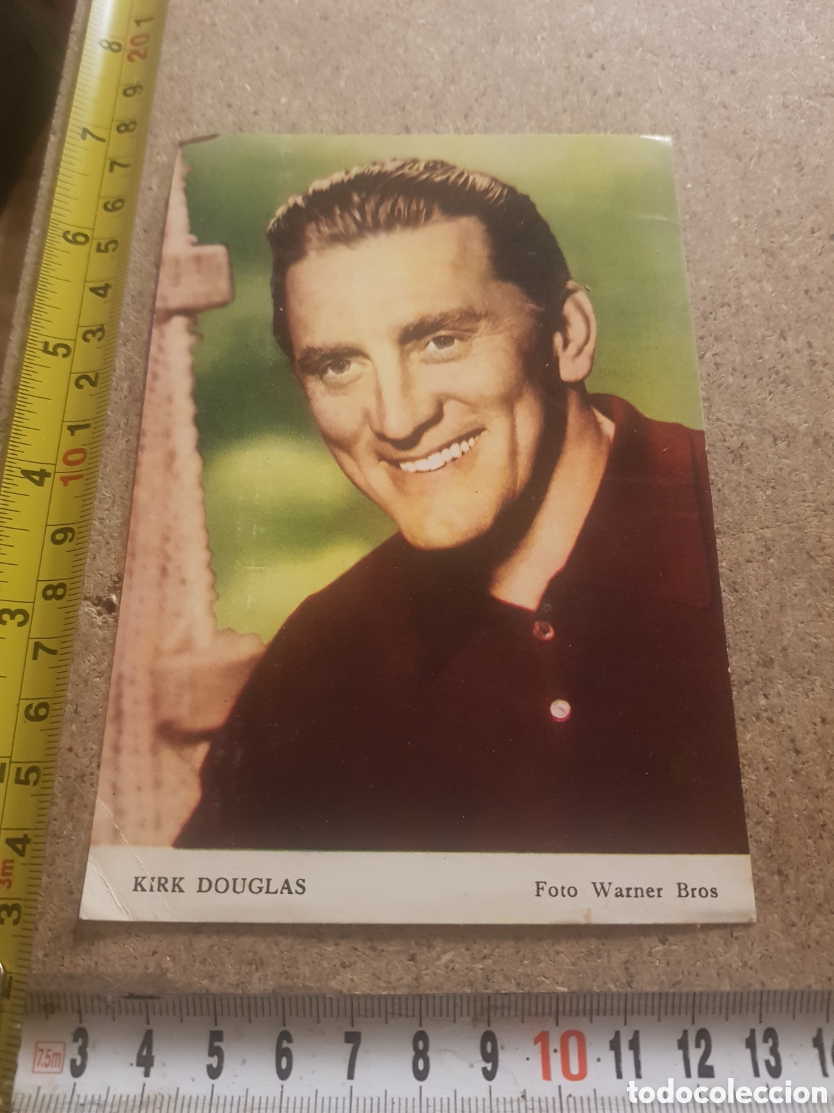 Cin&eacute;ma: Foto postal. Kirk Douglas. Warner Bross.