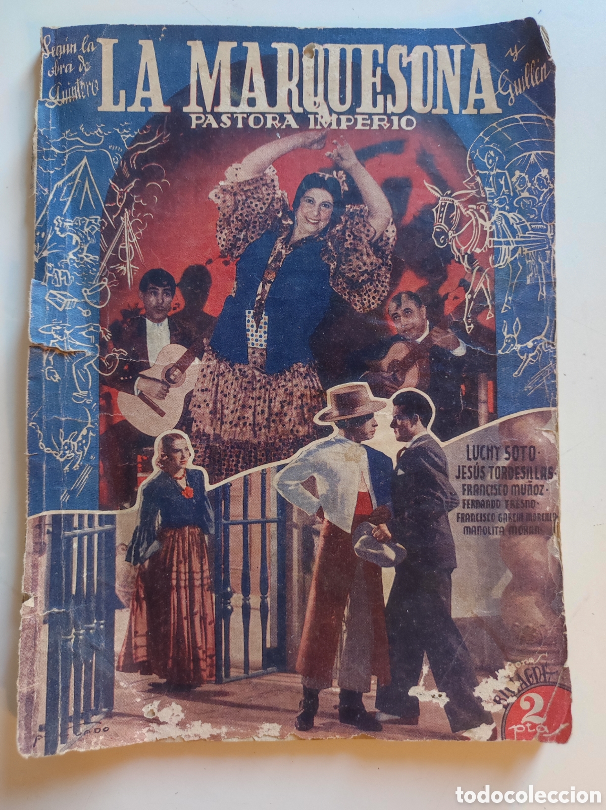 Cinema: La Marquesona, la novela semanal cinematografica ediciones bistagne, Pastora Imperio, 71 pag. 1940