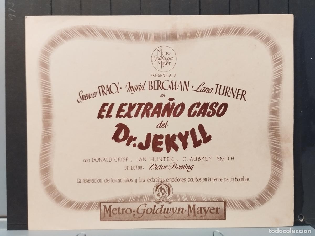 Cinema: FOTO-FILM.TAMA&Ntilde;O 19X24 CM. EL EXTRA&Ntilde;O CASO DEL DR.JEKYLL. SPENCER TRACY. INGRID BERGMAN. LANA TURNER