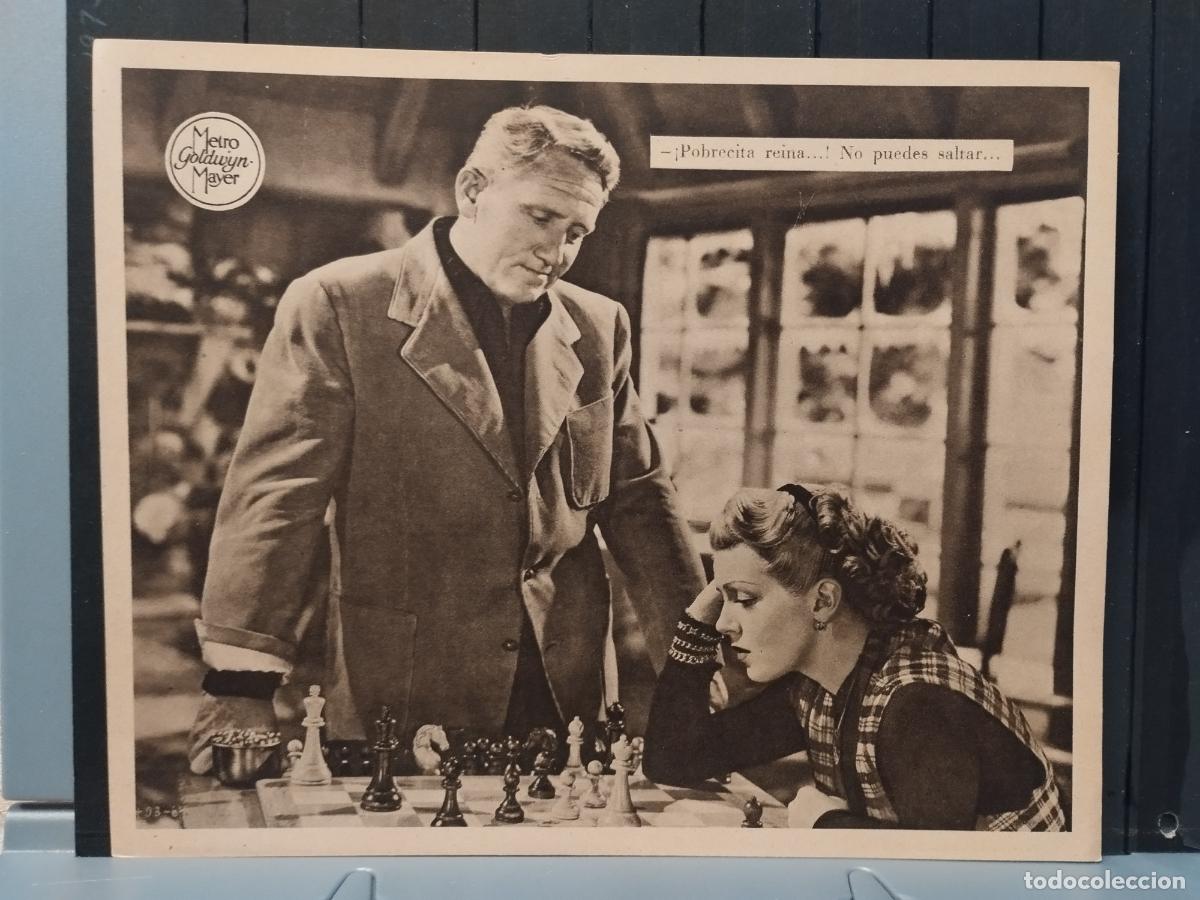 Cinema: FOTO-FILM. TAMA&Ntilde;O 19X24 CM. SPENCER TRACY. MUJER JUGANDO AL AJEDREZ