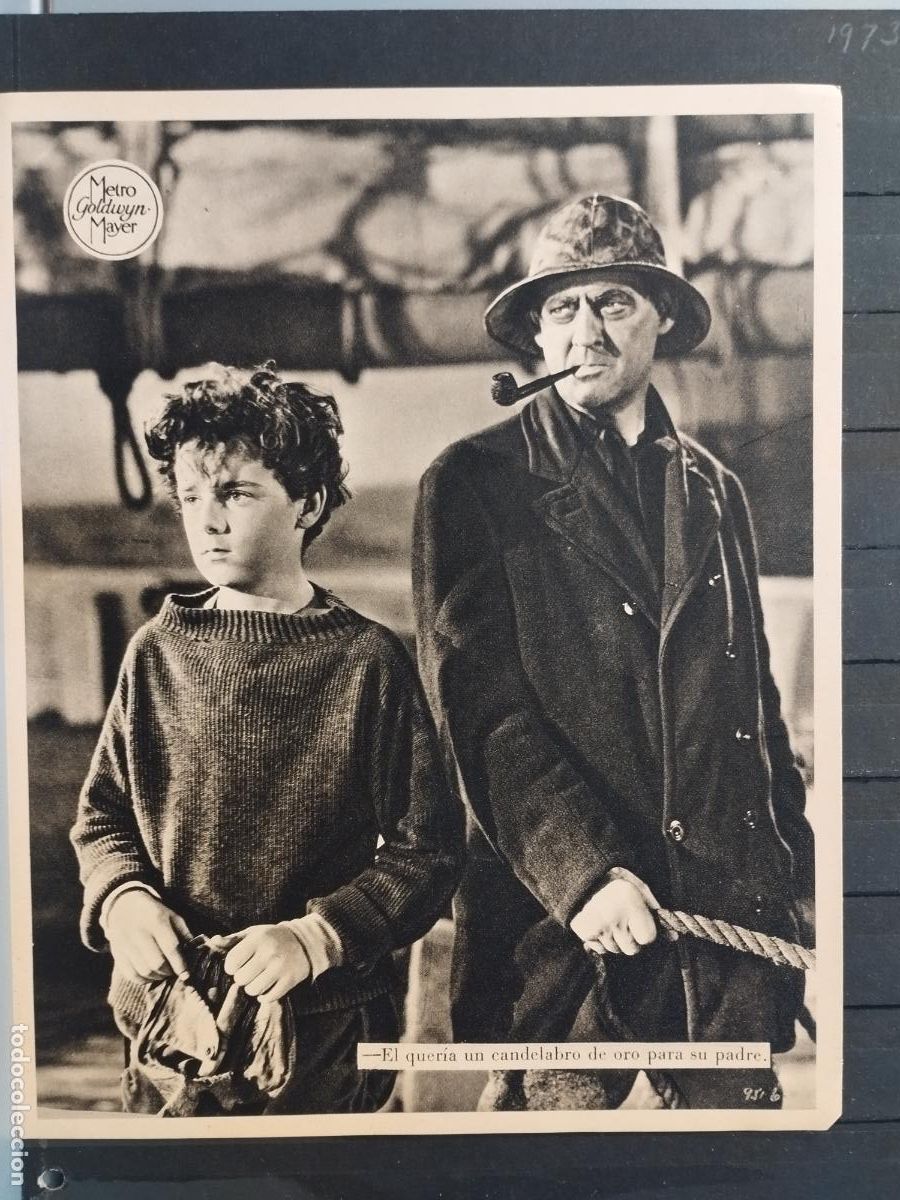 Cinema: FOTO-FILM. TAMA&Ntilde;O 19X24 CM. CAPITANES INTREPIDOS. FREDDIE BARTHOLOMEW Y LIONEL BARRYMORE