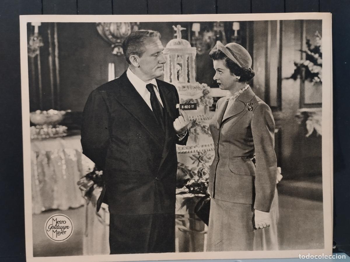 Cinema: FOTO-FILM. TAMA&Ntilde;O 19X24 CM. EL PADRE DE LA NOVIA. SPENCER TRACY. ELIZABETH TAYLOR.