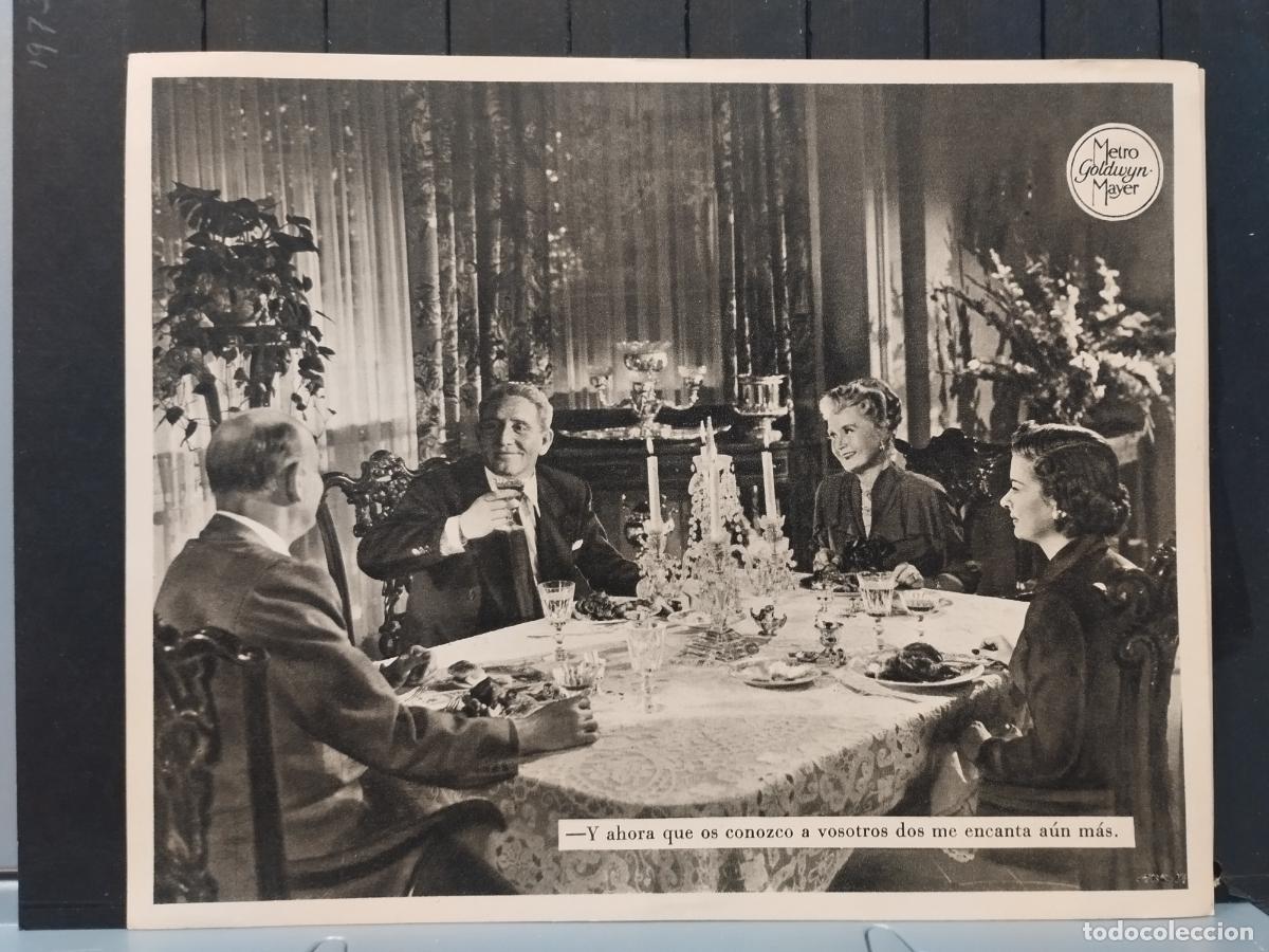 Cinema: FOTO-FILM. TAMA&Ntilde;O 19X24 CM. EL PADRE DE LA NOVIA. SPENCER TRACY. ELIZABETH TAYLOR.