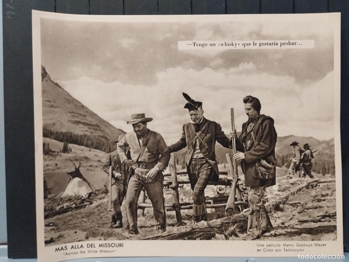 Cinema: FOTO-FILM. TAMA&Ntilde;O 19X24 CM. MAS ALLA DEL MISSOURI. CLARK GABLE