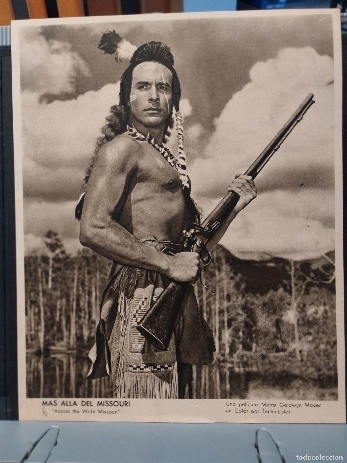 Cinema: FOTO-FILM. TAMA&Ntilde;O 19X24 CM. MAS ALLA DEL MISSOURI. RICARDO MONTALBAN