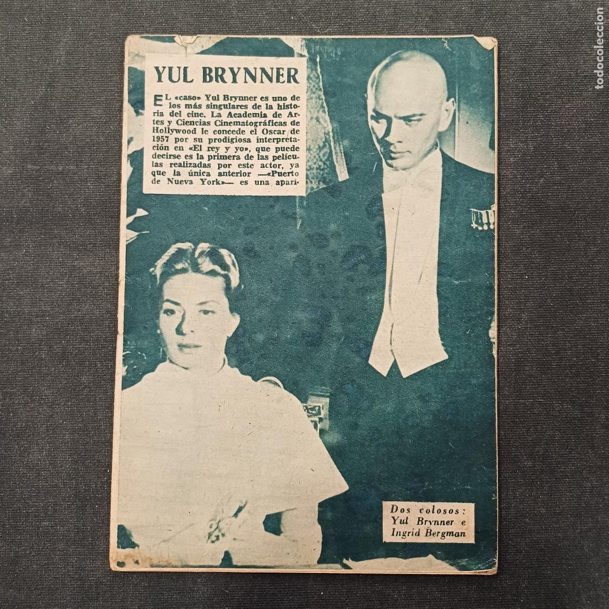 Cine: YUL BRYNNER INGRID BERGMAN.