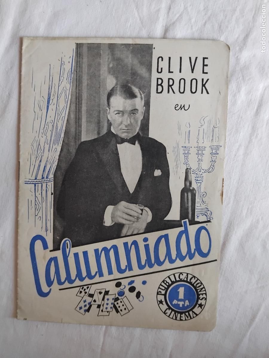 Cine: CALUMNIADO, DIRIGIDA TIM WHELM, CLIVE BROOK, ANN TODD, PUBLICACIONES CINEMA IRIS N&ordm; 4, 1937
