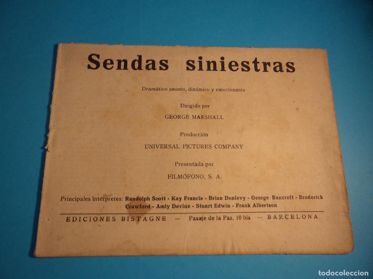 Cine: Sendas siniestras. Ediciones Bistagne.