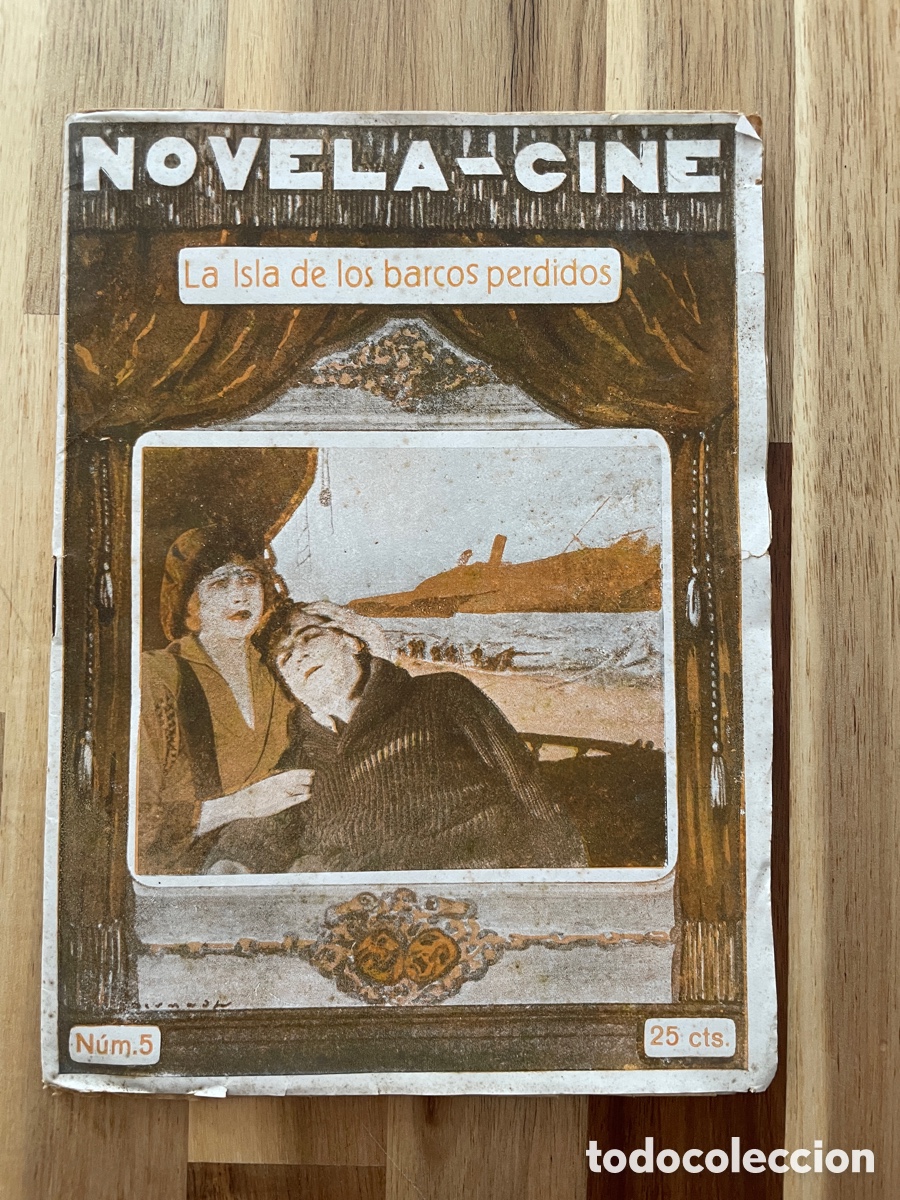 Cinema: Novela-cine. La isla de los barcos perdidos. N&uacute;mero cinco. Omnia. L&aacute;mina original.