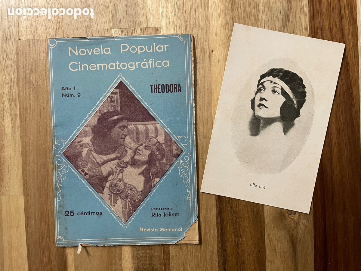 Kino: Novela popular cinematogr&aacute;fica. N&uacute;mero 9. Theodora. Postal Lila Lee