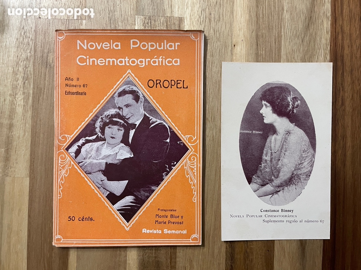 Cin&eacute;ma: Novela popular cinematogr&aacute;fica. Oropel. N. 67. Hostal Constance Binney.