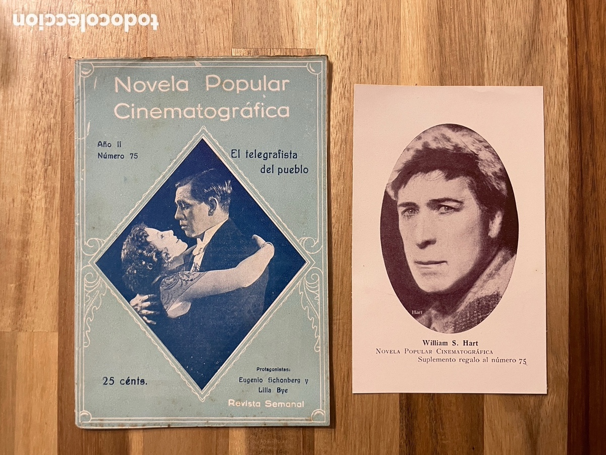 Cine: Novela popular cinematogr&aacute;fica. El telegrafista del pueblo. N. 75. Eugenio Schonberg y Lilla Bye