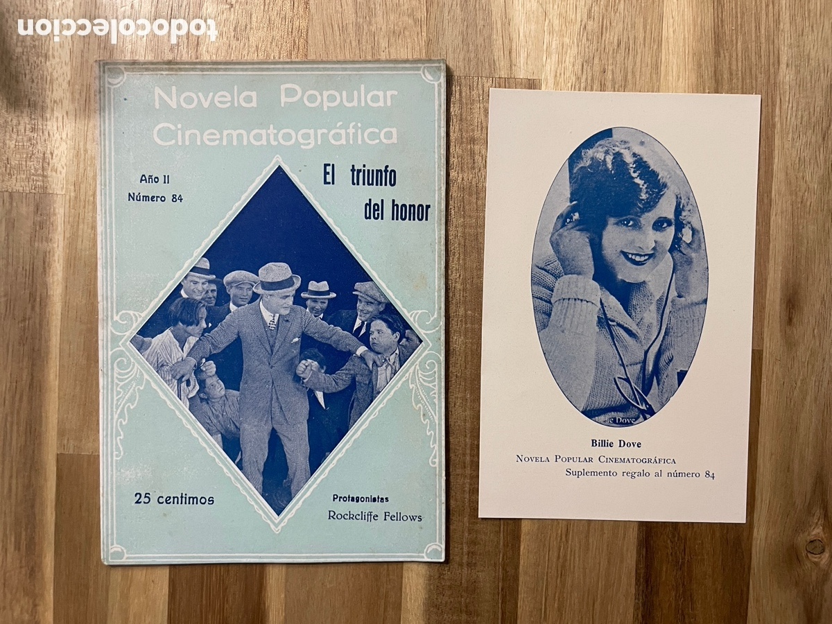 Cine: Novela popular cinematogr&aacute;fica. El triunfo del honor. N. 84. Tockcliffe Fellows
