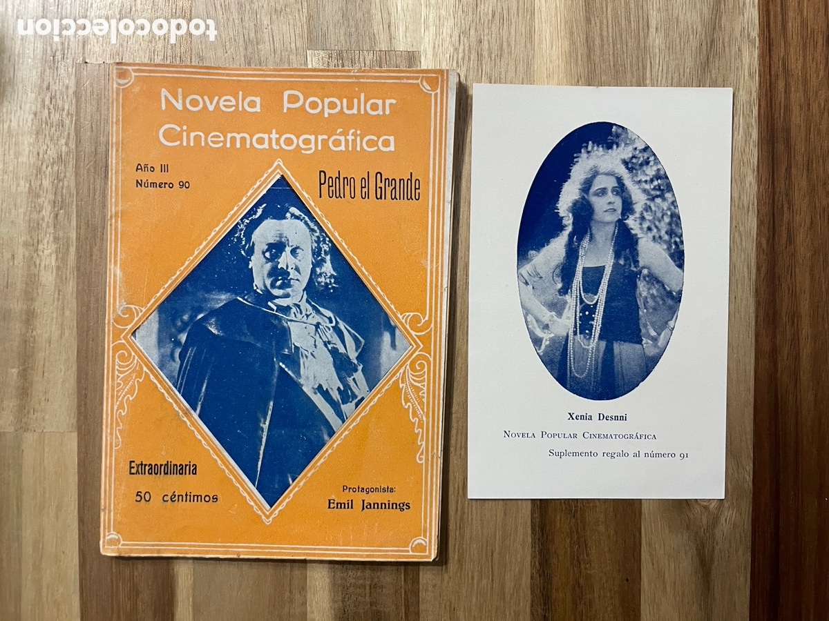 Cine: Novela popular cinematogr&aacute;fica. Pedro el grande. N. 90. Emil Jannings